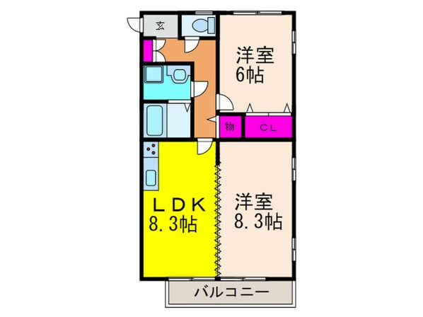 ヴィラミシカの物件間取画像